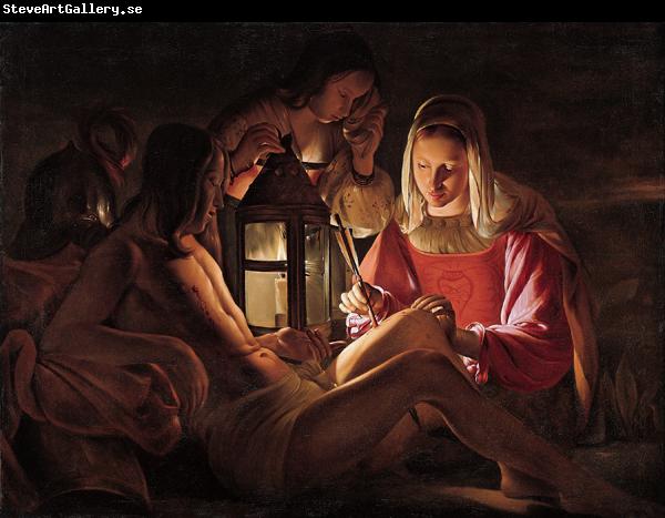 Georges de La Tour Saint Sebastian Tended by Irene